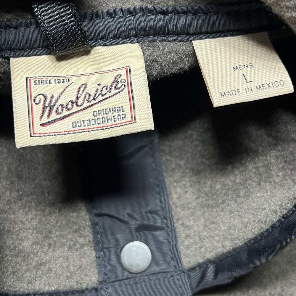 Vintage Woolrich Mens Polartec Fleece Pullover Snap Brown Large 90s Y2K NWT RARE - Picture 7 of 8